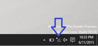 click on Wi-Fi icon