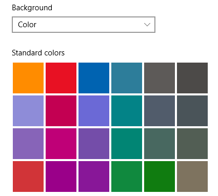 Color option